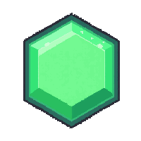 emerald green  cluster of three