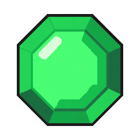 emerald green  hexagonal prism cut
