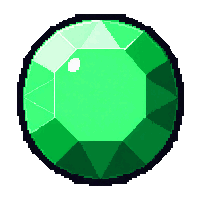 emerald green  large faceted