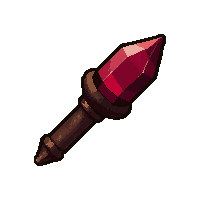 garnet deep red  double pointed wand