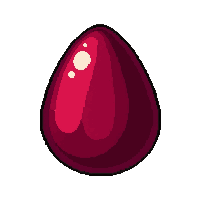 garnet deep red  egg shaped polished