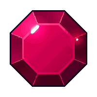 garnet deep red  glowing magical