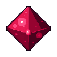 garnet deep red  pyramidal cut