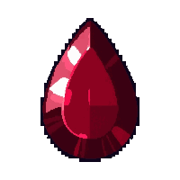 garnet deep red  teardrop pendant
