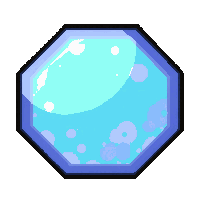 Opal Iridescent Hexagonal Prism Cut — free pixel art sprite from the Rpg Loot Gems collection, transparent PNG