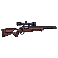 bolt action sniper rifle shadow touched ethereal
