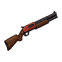 double barrel shotgun blood stained battle worn