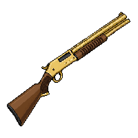 double barrel shotgun gold trimmed royal