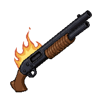 double barrel shotgun lightning charged crackling
