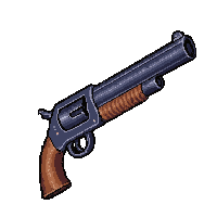 Musket Long Rifle Mythic Rainbow Tier — free pixel art sprite from the Rpg Loot Guns collection, transparent PNG