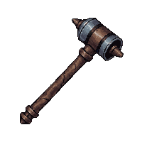 bec de corbin polearm hammer  ancient weathered