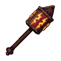 bec de corbin polearm hammer  lightning charged crackling