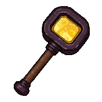 bec de corbin polearm hammer  magical glowing
