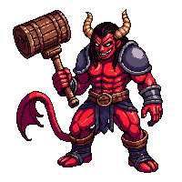 club studded wooden  demonic infernal
