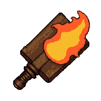 club studded wooden  fire enchanted molten