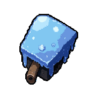 club studded wooden  frost enchanted icy