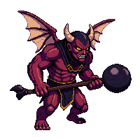 flail ball and chain  demonic infernal