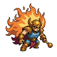mace flanged head  fire enchanted molten