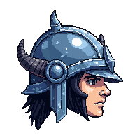 barbarian horned helmet  frost enchanted icy