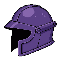 knight great helm full face  epic purple tier