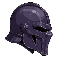 knight great helm full face  poison coated venomous