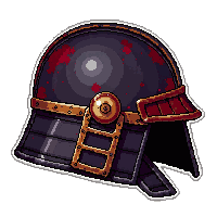 samurai kabuto helmet  blood stained battle worn