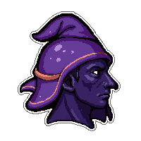 Wizard Pointed Hat Epic Purple Tier — free pixel art sprite from the Rpg Loot Helmets collection, transparent PNG