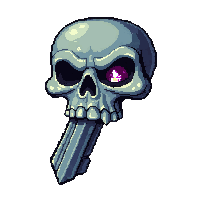 bone necromancer key  magical glowing