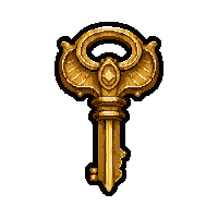 bronze antique key  legendary ornate