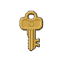 bronze antique key  magical glowing