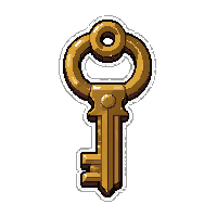 bronze antique key  rare blue tier