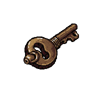 bronze antique key  rusted broken