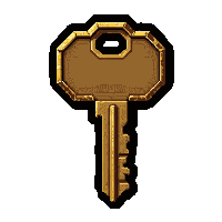 bronze antique key  shadow touched ethereal