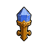 crystal magical key  gold trimmed royal