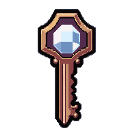 crystal magical key  magical glowing