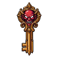 golden ornate key  demonic infernal