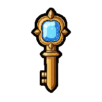 golden ornate key  frost enchanted icy