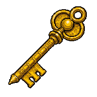 golden ornate key  gold trimmed royal