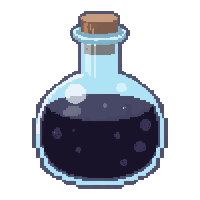 black void potion  round flask