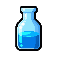 blue mana potion  almost empty