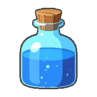 blue mana potion  cork stopper