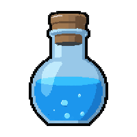 blue mana potion  double chambered