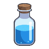blue mana potion  narrow vial