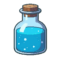 blue mana potion  smoking misty