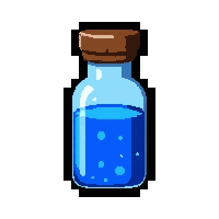 blue mana potion  tiny shot vial