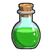 green poison potion  cork stopper