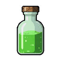 green poison potion  cracked vial