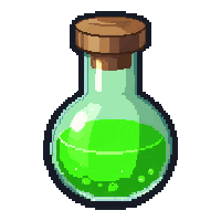 green poison potion  crystal stopper