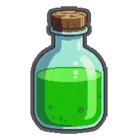 green poison potion  full bottle