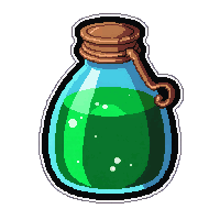 green poison potion  wide cauldron pot
